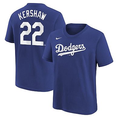 Men's Nike Clayton Kershaw Royal Los Angeles Dodgers Fuse Name & Number T-Shirt