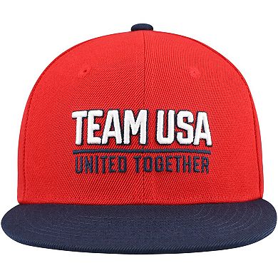 Youth Red Team USA United Flatbrim Snapback Hat