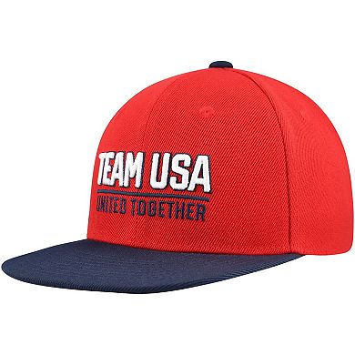 Youth Red Team USA United Flatbrim Snapback Hat
