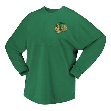 Women's Fanatics Branded Kelly Green Chicago Blackhawks St. Patrick's Day Spirit Jersey T-Shirt