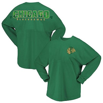 Women's Fanatics Branded Kelly Green Chicago Blackhawks St. Patrick's Day Spirit Jersey T-Shirt