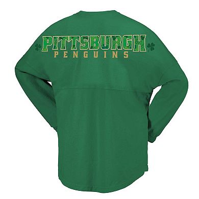 Women's Fanatics Branded Kelly Green Pittsburgh Penguins St. Patrick's Day Spirit Jersey T-Shirt