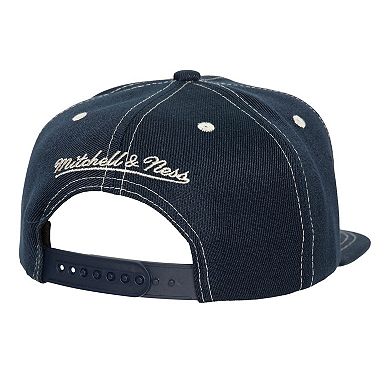 Men's Mitchell & Ness Deep Sea Blue Seattle Kraken Energy Contrast Natural Snapback Hat