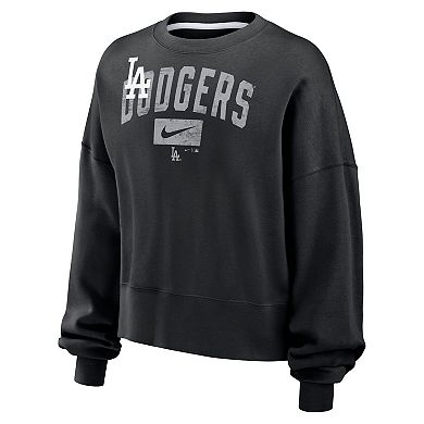 Women's Nike Black Los Angeles Dodgers Pullover Sweatshirt