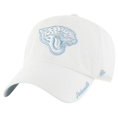 Women's '47 White Jacksonville Jaguars Ballpark Cheer Clean Up Adjustable Hat