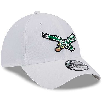 Men's New Era White Philadelphia Eagles Main 39THIRTY Flex Hat