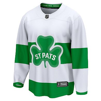 Men's Fanatics Branded White Toronto Maple Leafs St. Patricks Alternate Premier Breakaway Jersey