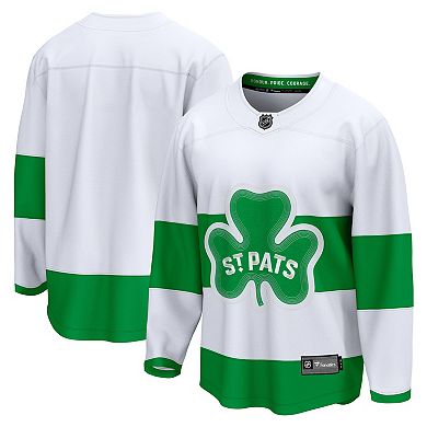 Men's Fanatics Branded  White Toronto Maple Leafs St. Patricks Alternate Premier Breakaway Jersey