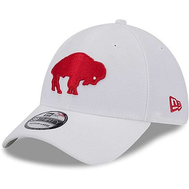Men's New Era White Buffalo Bills Throwback 39THIRTY Flex Hat