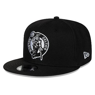Men's New Era Black Boston Celtics Chainstitch 9FIFTY Snapback Hat