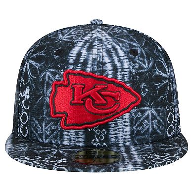 Men's New Era Black Kansas City Chiefs Shibori 59FIFTY Fitted Hat
