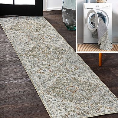 Shaii Global Medallion Low-pile Machine-washable Area Rug