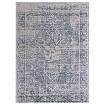 Shaii Global Medallion Low-pile Machine-washable Area Rug