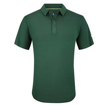Tom Baine Men's Performance Solid Four-way Stretch Golf Polo
