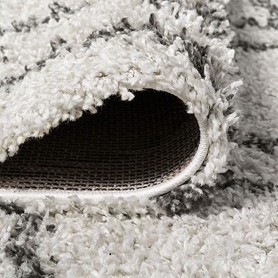 Nova Modern Bold Strie Shag Area Rug