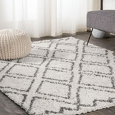 Nova Modern Bold Strie Shag Area Rug