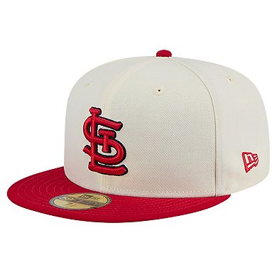 Men's New Era White St. Louis Cardinals Chrome 59FIFTY Fitted Hat