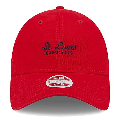 Women's New Era Red St. Louis Cardinals Script 9TWENTY Adjustable Hat