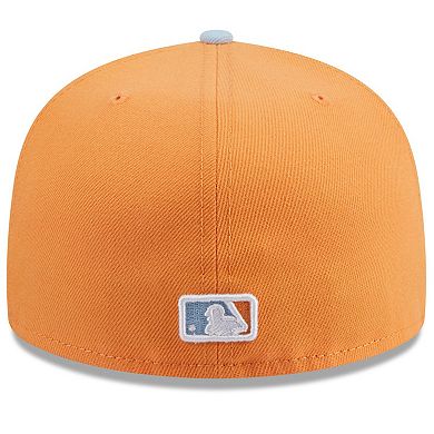 Men's New Era Orange/Light Blue Atlanta Braves Spring Color Basic Two-Tone 59FIFTY Fitted Hat