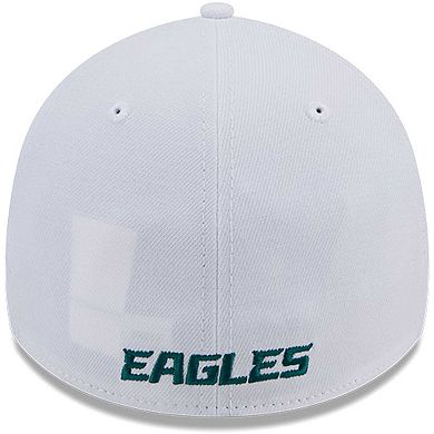 Men's New Era White Philadelphia Eagles Main 39THIRTY Flex Hat