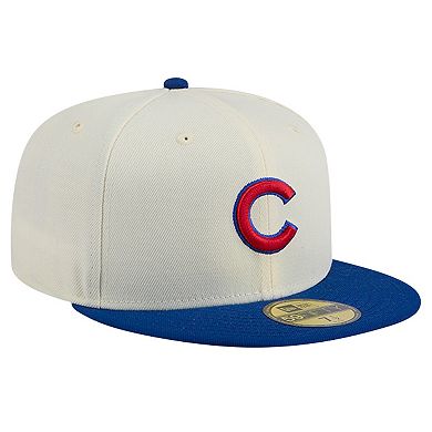 Men's New Era Cream Chicago Cubs Evergreen Chrome 59FIFTY Fitted Hat
