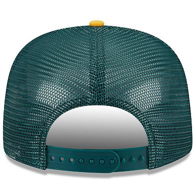 Men's New Era White/Gold Oakland Athletics Team Foam Front A-Frame Trucker 9FIFTY Snapback Hat