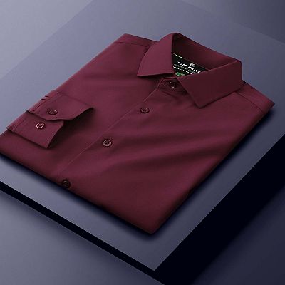 slim fit dress slacks Lyocell Solid Casual Shirt main image 0