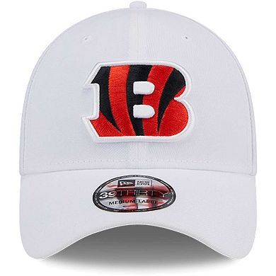 Men's New Era White Cincinnati Bengals Main 39THIRTY Flex Hat