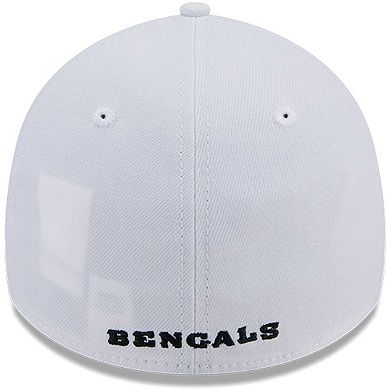 Men's New Era White Cincinnati Bengals Main 39THIRTY Flex Hat