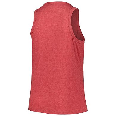 Women's Soft as a Grape Red Cincinnati Reds Plus Size Curvy High Neck Tri-Blend Tank Top