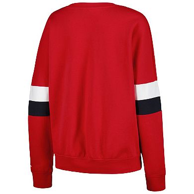 Women's New Era Red St. Louis Cardinals Game Day Crew Pullover Sweatshirt