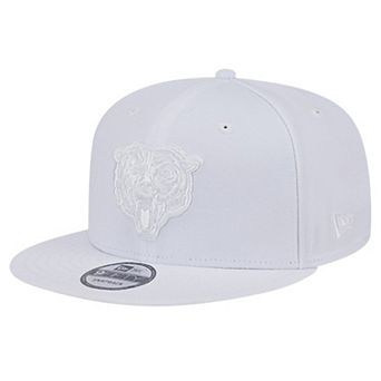 Men's New Era Chicago Bears Main White on White 9FIFTY Snapback Hat