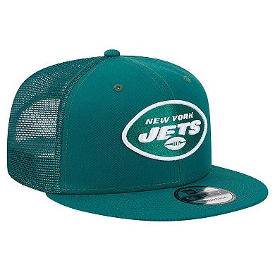 Men's New Era Green New York Jets Main Trucker 9FIFTY Snapback Hat
