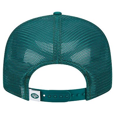 Men's New Era Green New York Jets Main Trucker 9FIFTY Snapback Hat