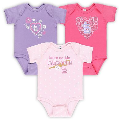 Infant Soft as a Grape St. Louis Cardinals 3-Pack Bodysuit Set