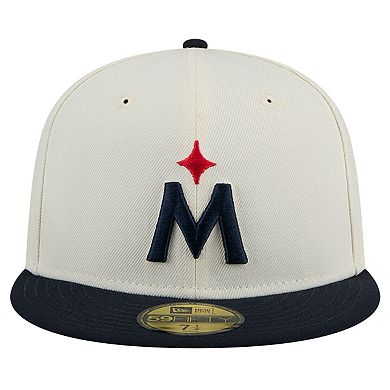 Men's New Era White Minnesota Twins Evergreen Chrome 59FIFTY Fitted Hat