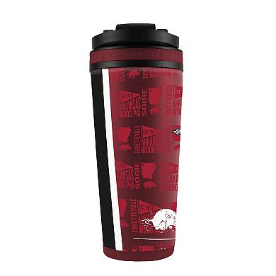 WinCraft Arkansas Razorbacks 26oz. 4D Stainless Steel Ice Shaker Bottle