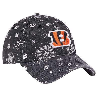 Women's New Era Black Cincinnati Bengals Paisley 9TWENTY Adjustable Hat