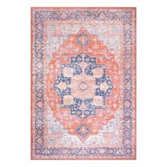 Maris Ornate Medallion Washable Indoor/outdoor Area Rug