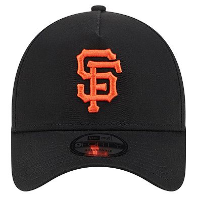 Men's New Era Black San Francisco Giants Team Color A-Frame 9FORTY Adjustable Hat