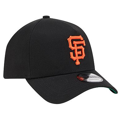 Men's New Era Black San Francisco Giants Team Color A-Frame 9FORTY Adjustable Hat