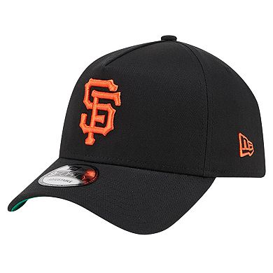Men's New Era Black San Francisco Giants Team Color A-Frame 9FORTY Adjustable Hat