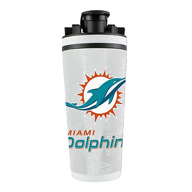 Miami Dolphins 26oz. 4D Stainless Steel Shaker Bottle