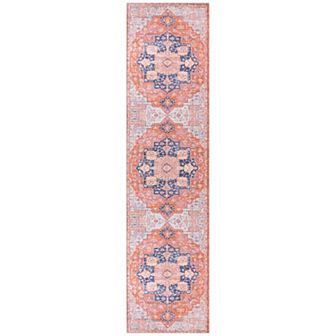 Asa Ornate Medallion Machine-washable Runner Rug