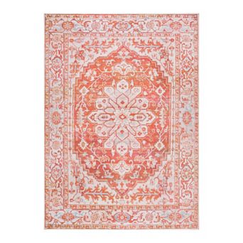 Asa Ornate Medallion Washable Indoor/outdoor Area Rug