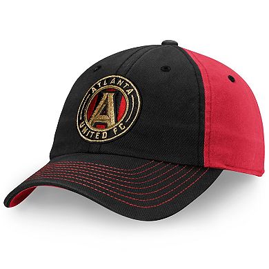 Men's Fanatics Branded Black/Burgundy Atlanta United FC Iconic Blocked Fundamental Adjustable Hat