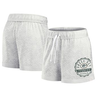 Women's Fanatics Branded Oatmeal Green Bay Packers Vintage Badge Shorts