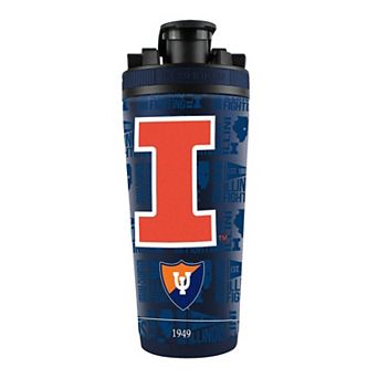 WinCraft Illinois Fighting Illini 26oz. 4D Stainless Steel Ice Shaker Bottle