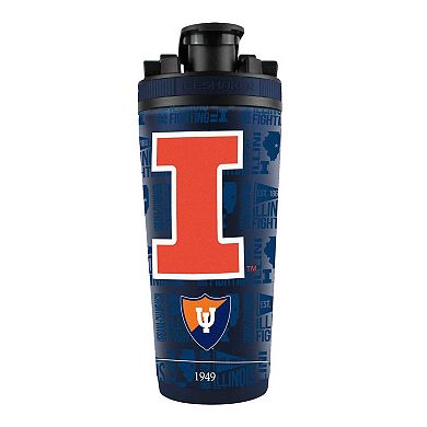 WinCraft Illinois Fighting Illini 26oz. 4D Stainless Steel Ice Shaker Bottle