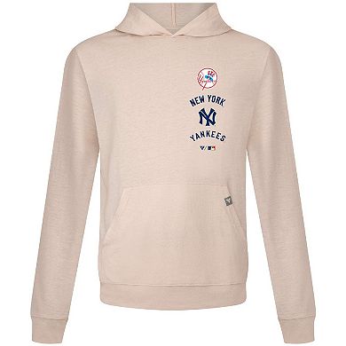 Men's Levelwear Cream New York Yankees Base Line Pullover Hoodie